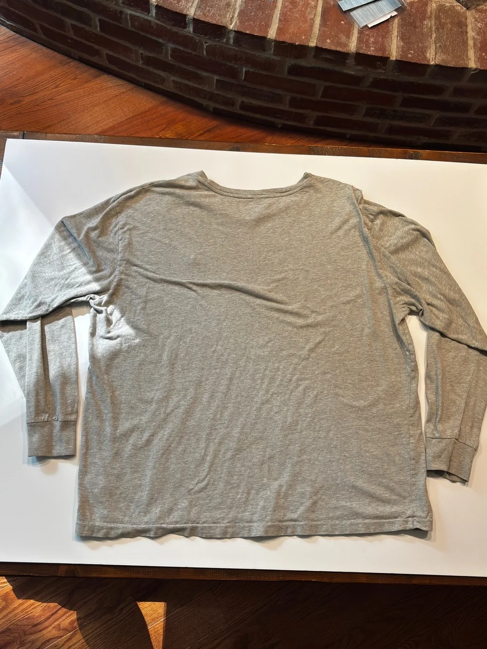 Polo by Ralph Lauren Men's Long-Sleeve Crewneck Tee - Gray with Navy Pony